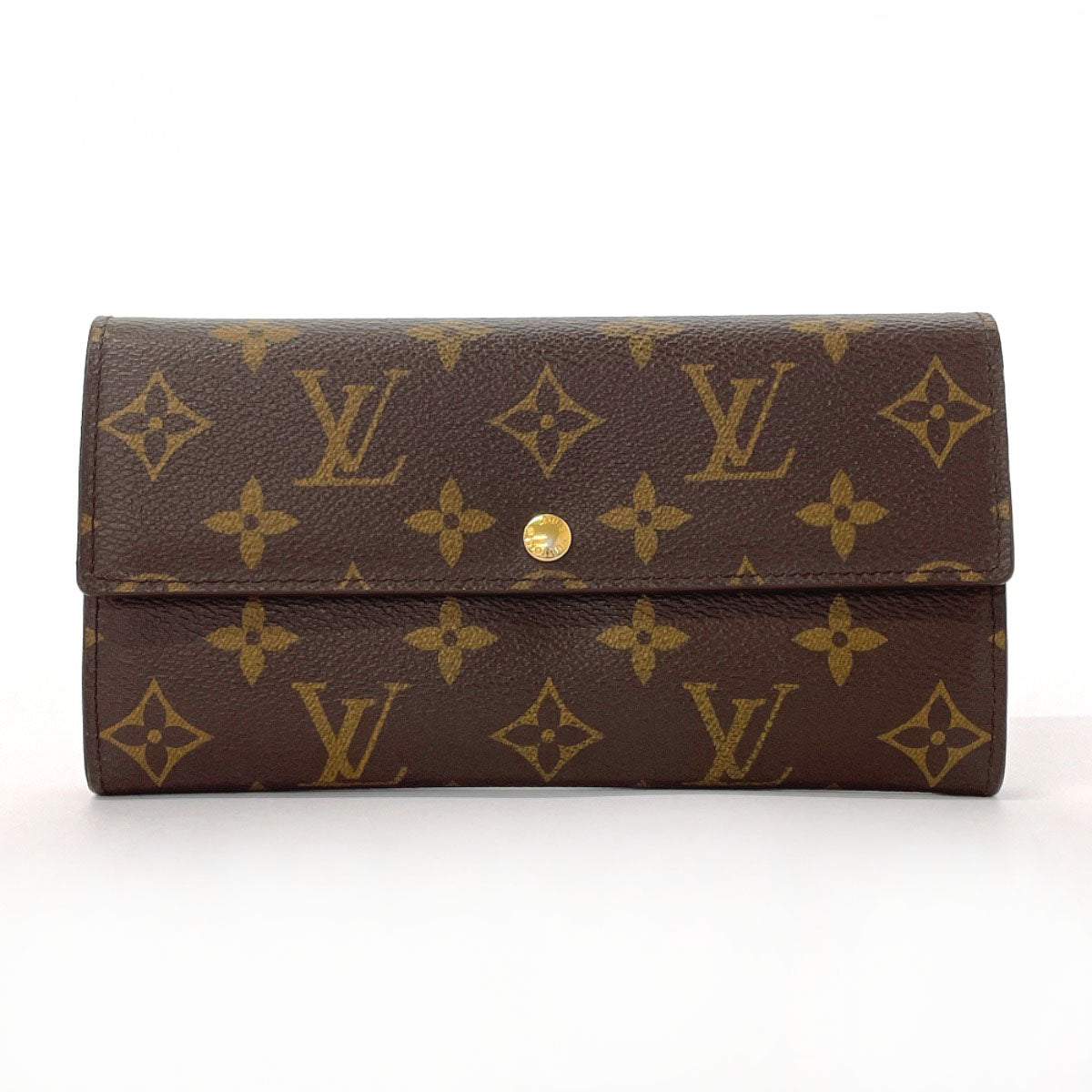 Louis Vuitton Long Wallet Purse M61734 Monogram Canvas Brown Portefeuille Sarah Unisex