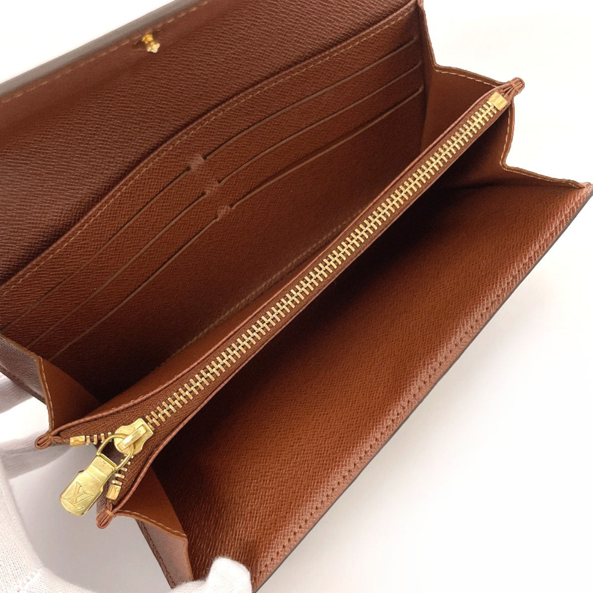 Louis Vuitton Long Wallet Purse M61734 Monogram Canvas Brown Portefeuille Sarah Unisex