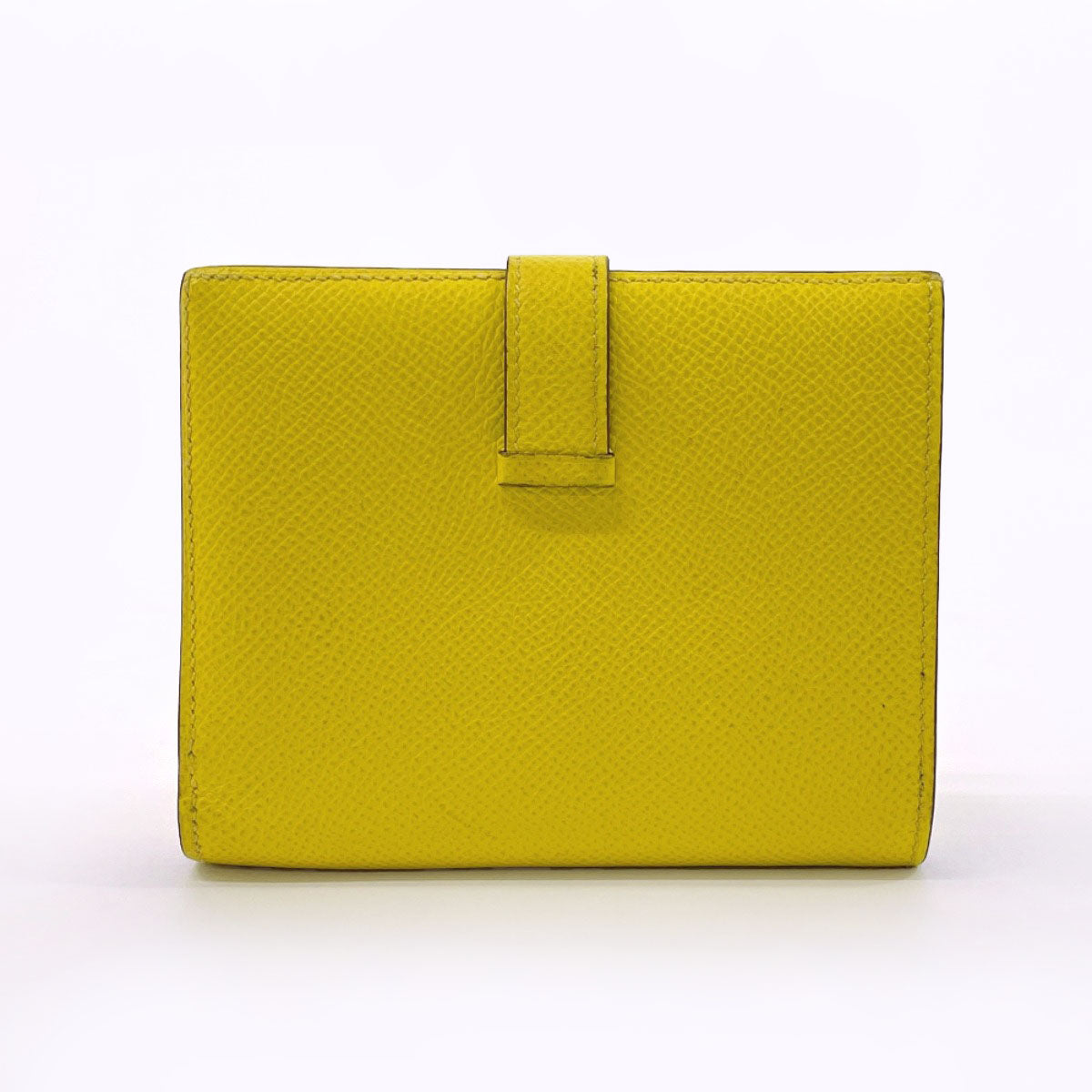 Hermes Bifold Wallet Epsom Yellow Verso Bean Compact Women