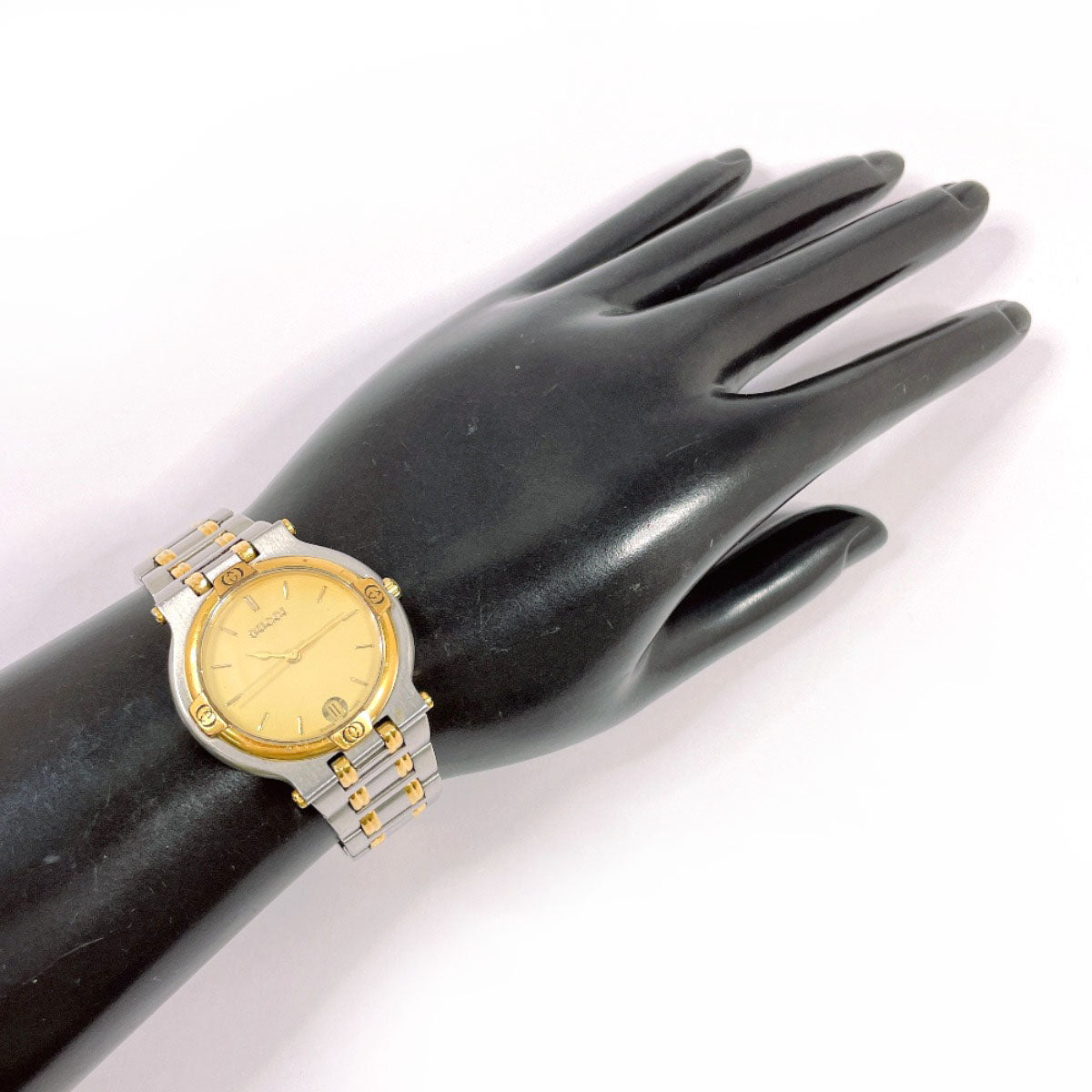 Gucci Watches Quartz 9000M Stainless Steel Silver Gold Dial