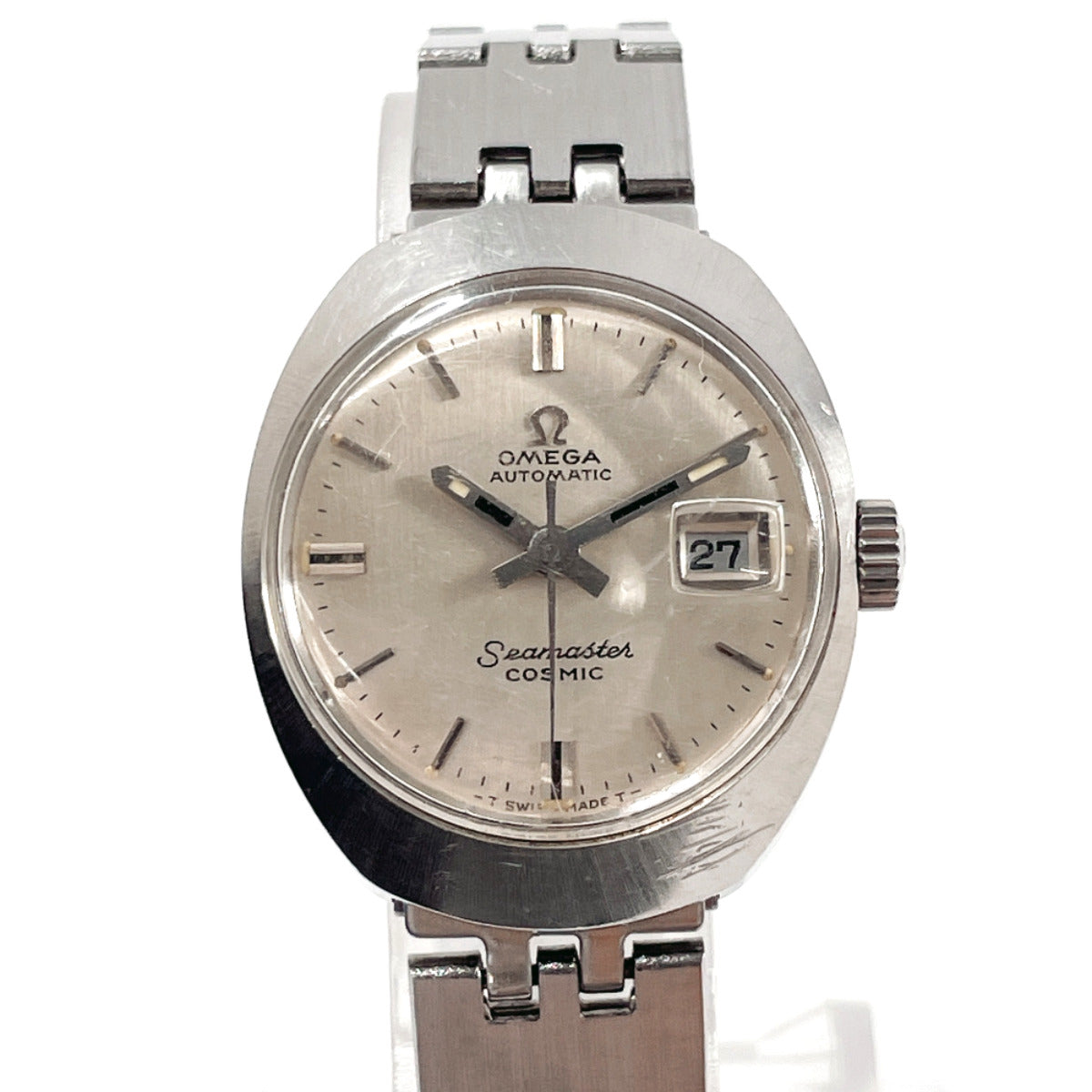 Omega Watches Hand Winding Stainless Steel Silver Cosmic Ladymatic Seamaster Silver Dial