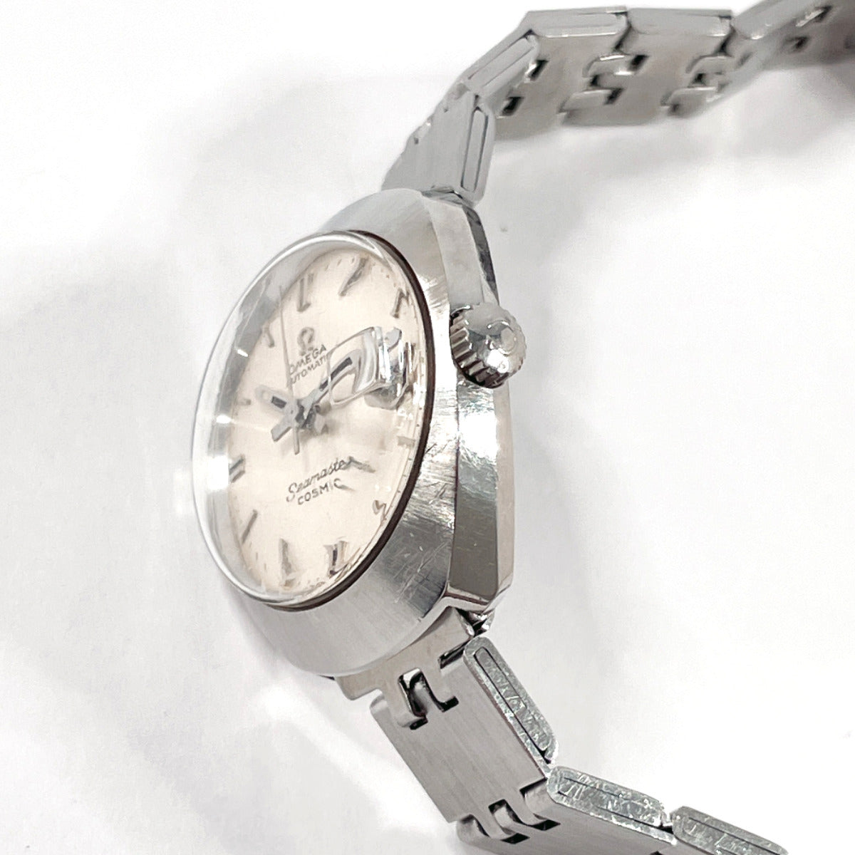 Omega Watches Hand Winding Stainless Steel Silver Cosmic Ladymatic Seamaster Silver Dial