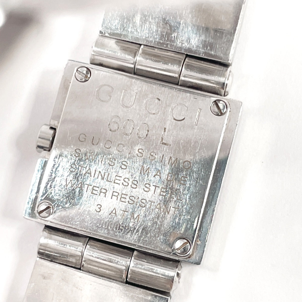 Gucci Watches Quartz 600L Stainless Steel Silver Black Dial