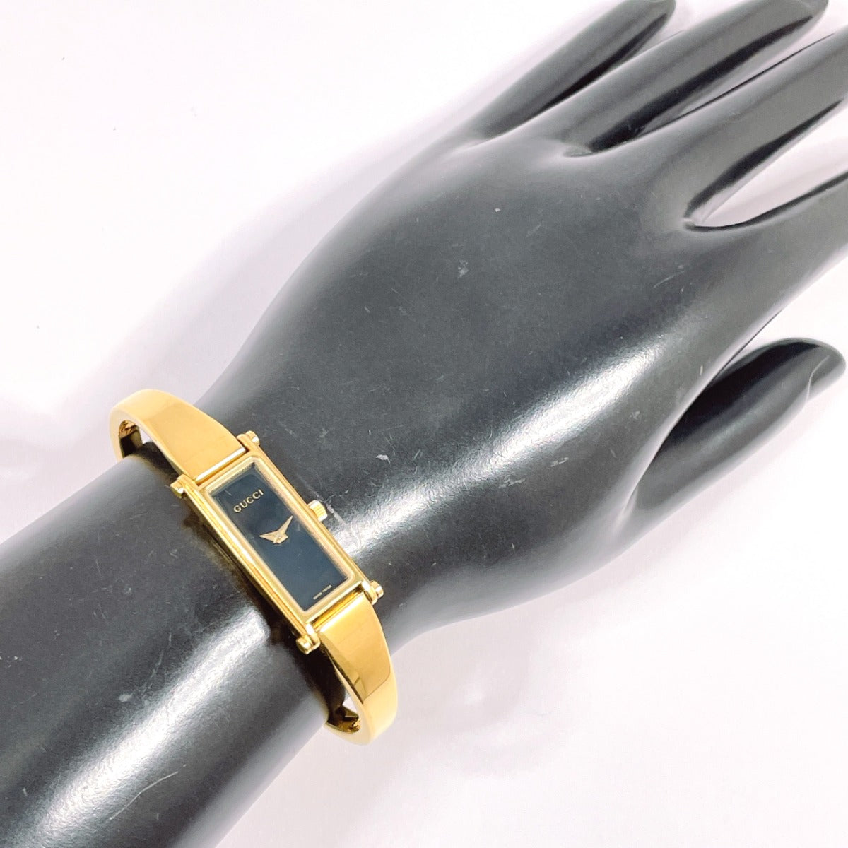Gucci Watches Quartz 1500L Stainless Steel Gold Black Dial