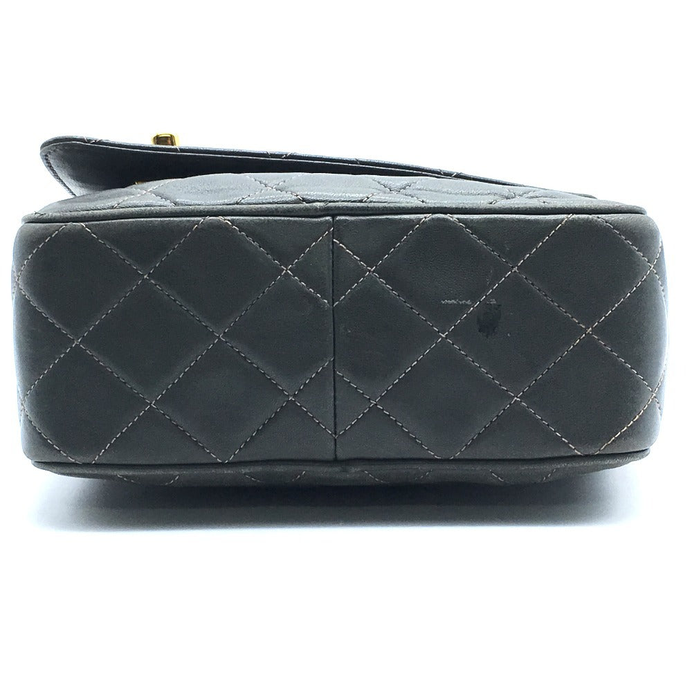 Chanel Shoulder Bag Lambskin Gray Type Cc Coco Mark Matrasse Fringe Women