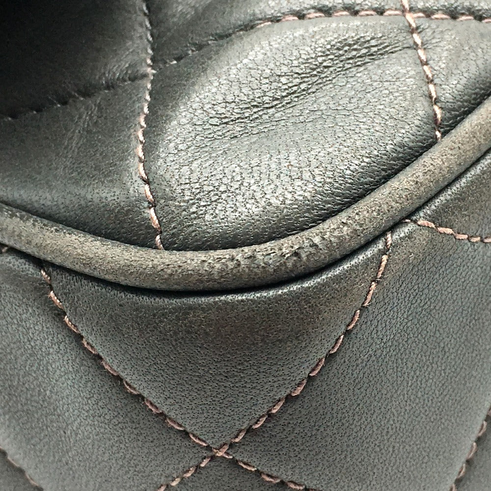Chanel Shoulder Bag Lambskin Gray Type Cc Coco Mark Matrasse Fringe Women