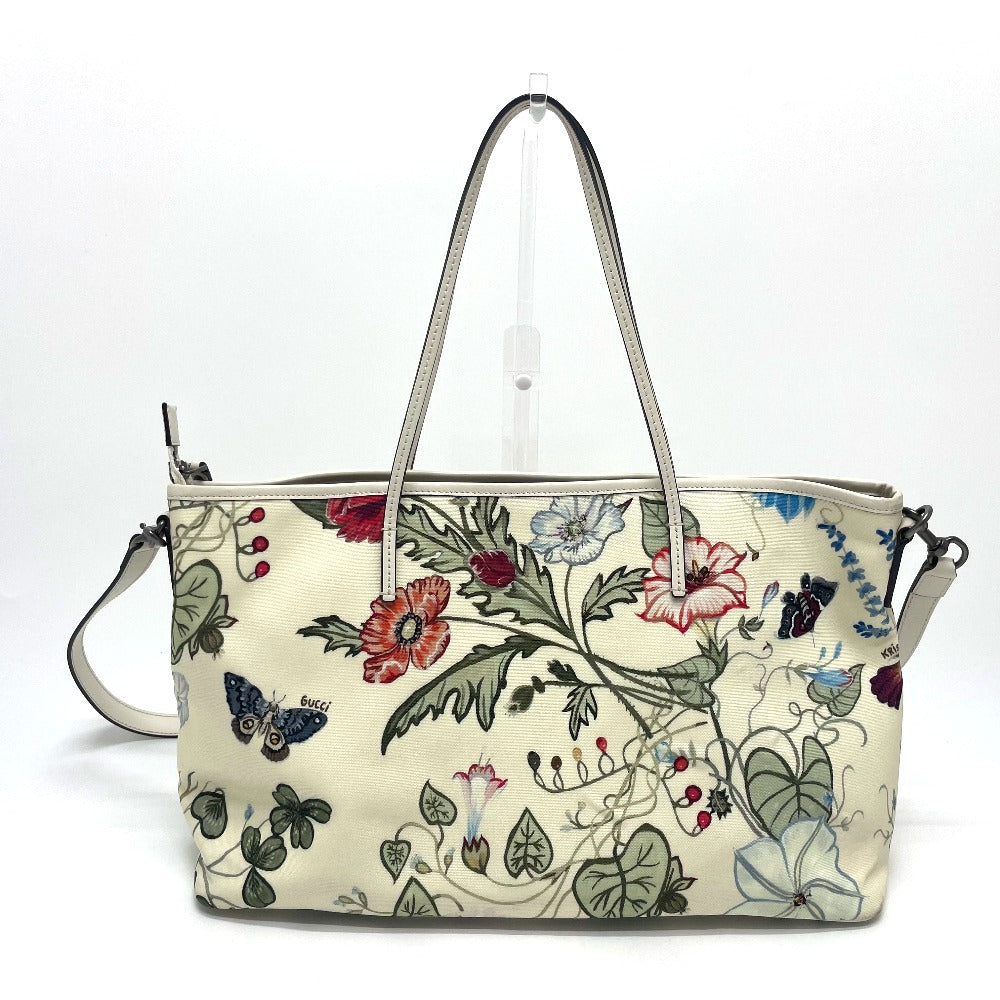 Gucci Shoulder Bag 353437 Leather / Pvc Ivoryx Multicolor Bag 2Way Tote Bag Flora Floral Pattern