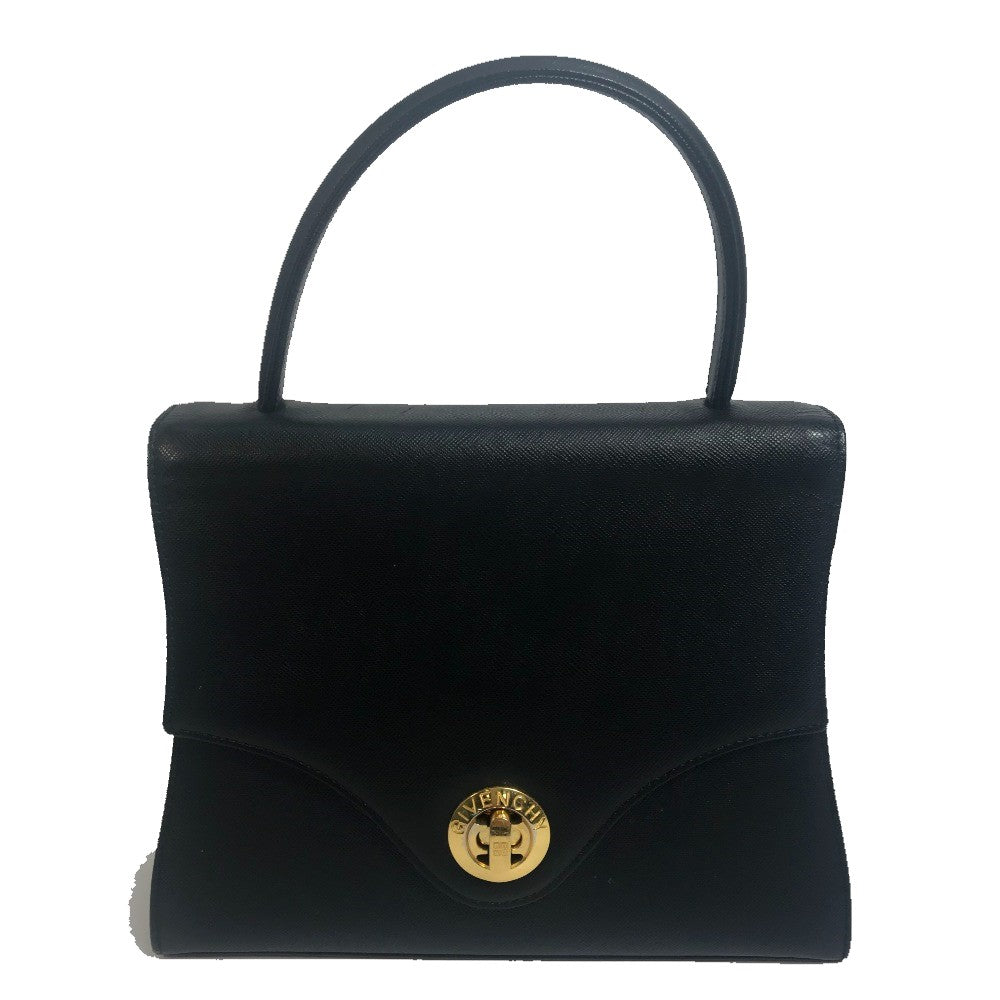 Givenchy Handbag Leather Black Shoulder Bag Vintage Unisex(Unisex)
