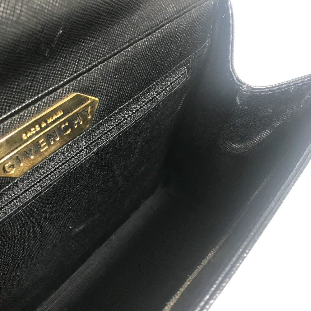 Givenchy Handbag Leather Black Shoulder Bag Vintage Unisex(Unisex)