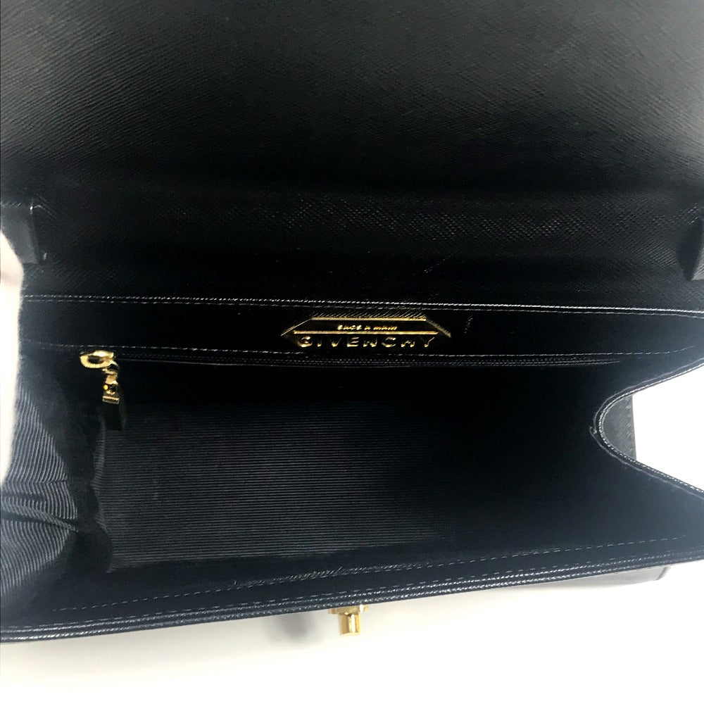 Givenchy Handbag Leather Black Shoulder Bag Vintage Unisex(Unisex)