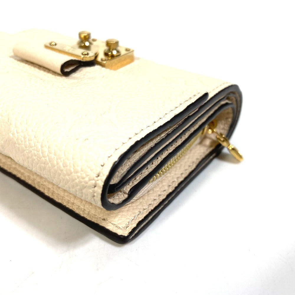 Louis Vuitton Trifold Wallet M81071 Monogram Ann Platt Leather Beige Monogram Ann Platt Wallet Women