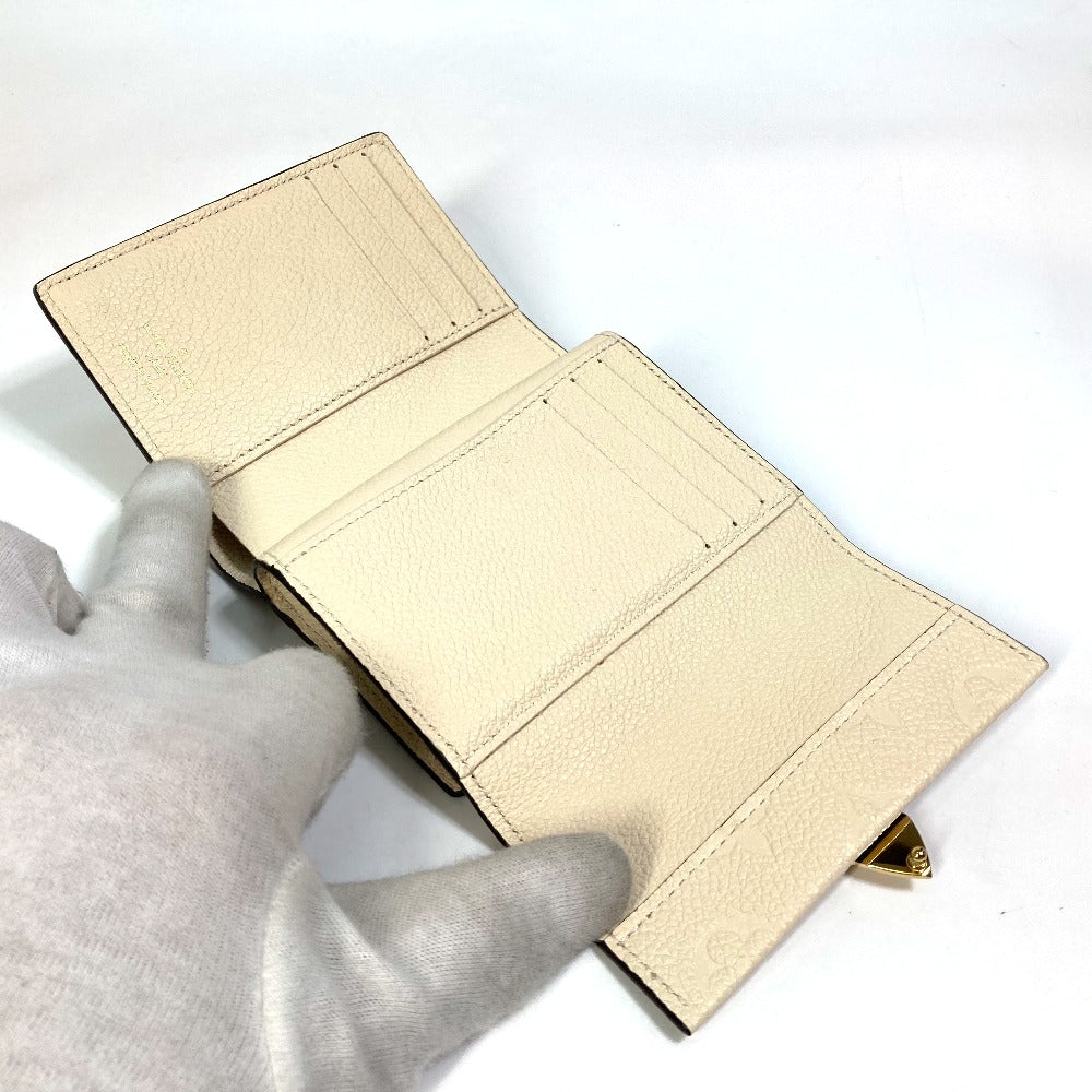 Louis Vuitton Trifold Wallet M81071 Monogram Ann Platt Leather Beige Monogram Ann Platt Wallet Women