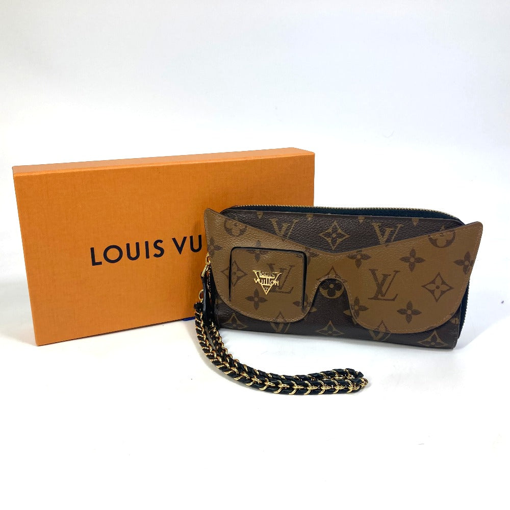 Louis Vuitton Long Wallet Purse M68796 Monogram Reverse Canvas Brown Monogram Reverse Zippy Wallet