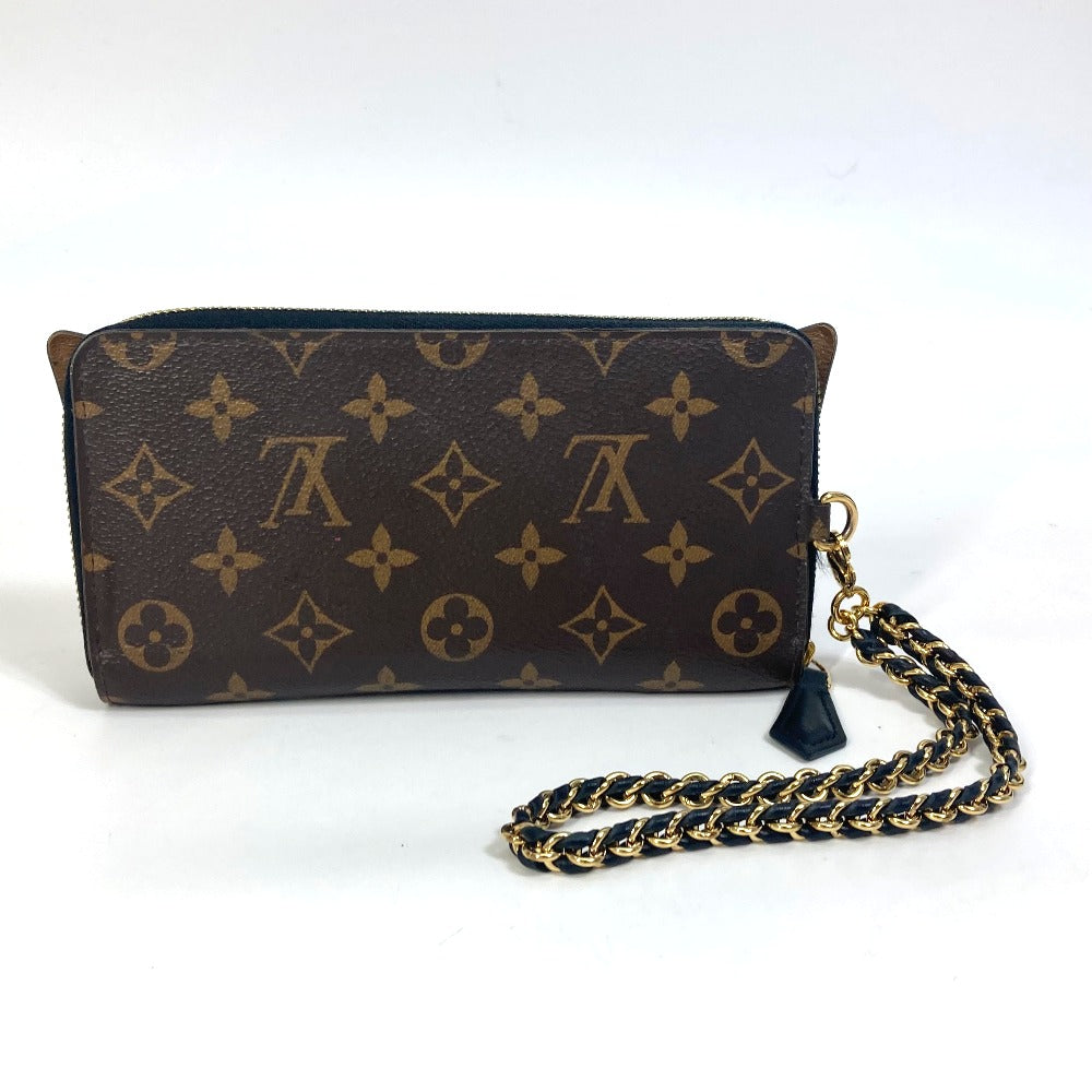 Louis Vuitton Long Wallet Purse M68796 Monogram Reverse Canvas Brown Monogram Reverse Zippy Wallet