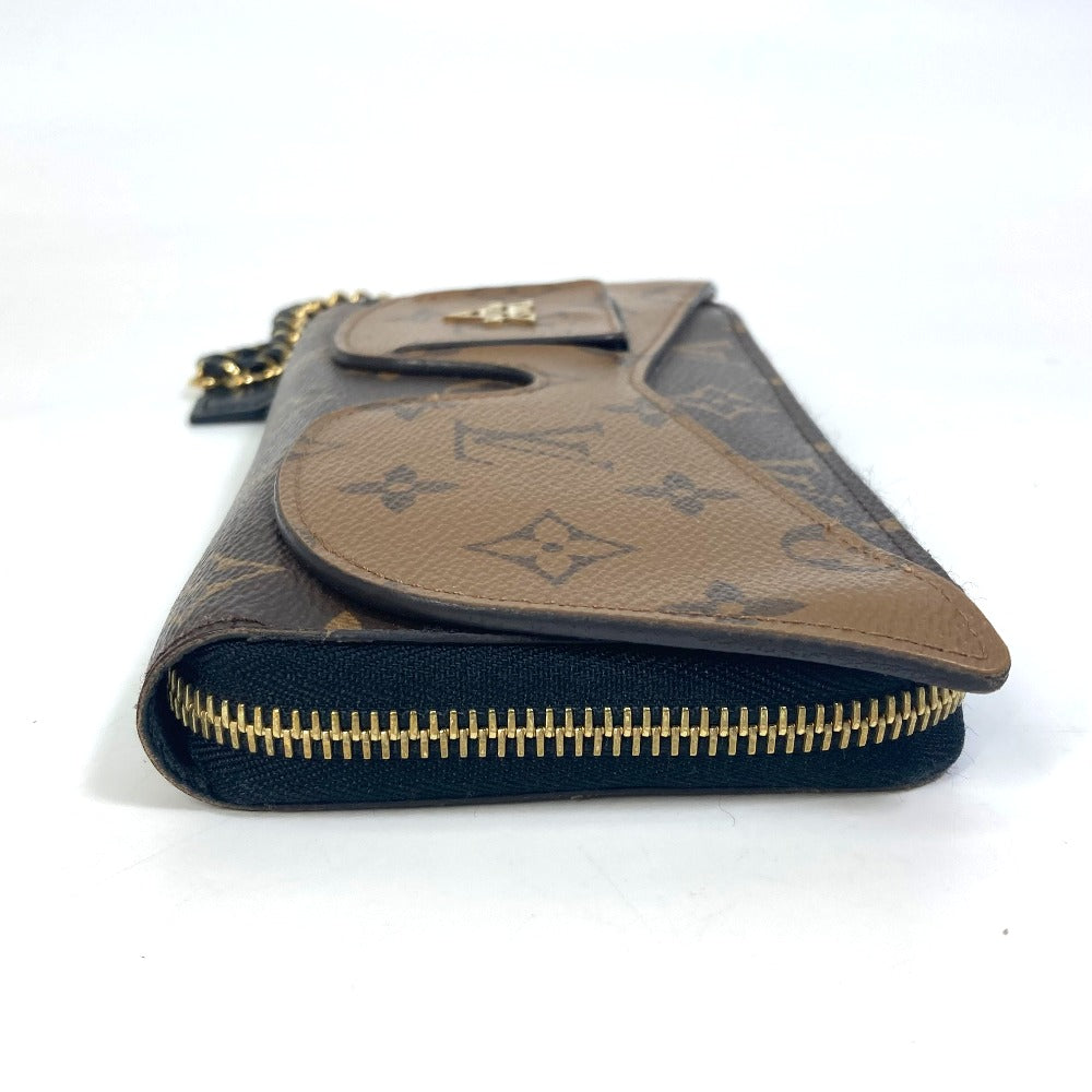 Louis Vuitton Long Wallet Purse M68796 Monogram Reverse Canvas Brown Monogram Reverse Zippy Wallet