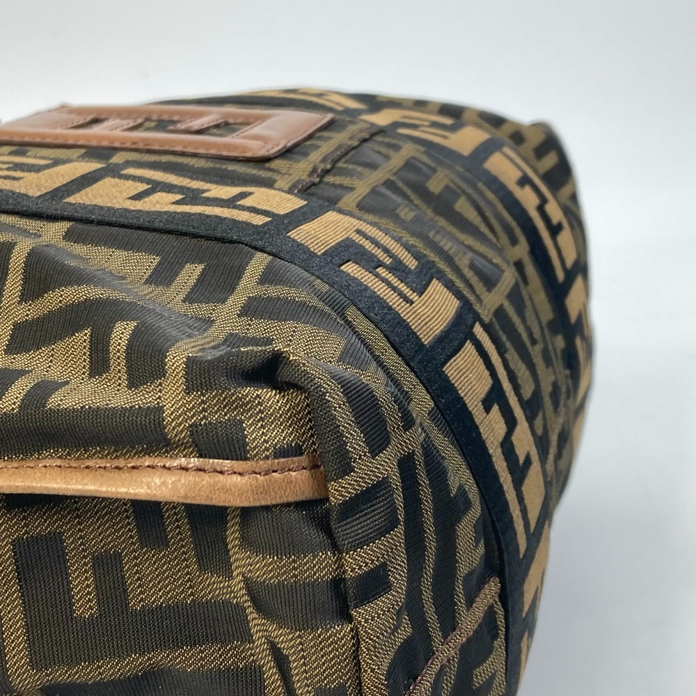 Fendi Tote Bag 7Va158 Leather / Canvas Brown Zucca Ff Pattern Handbag 2Way Bag Shoulder Bag Women