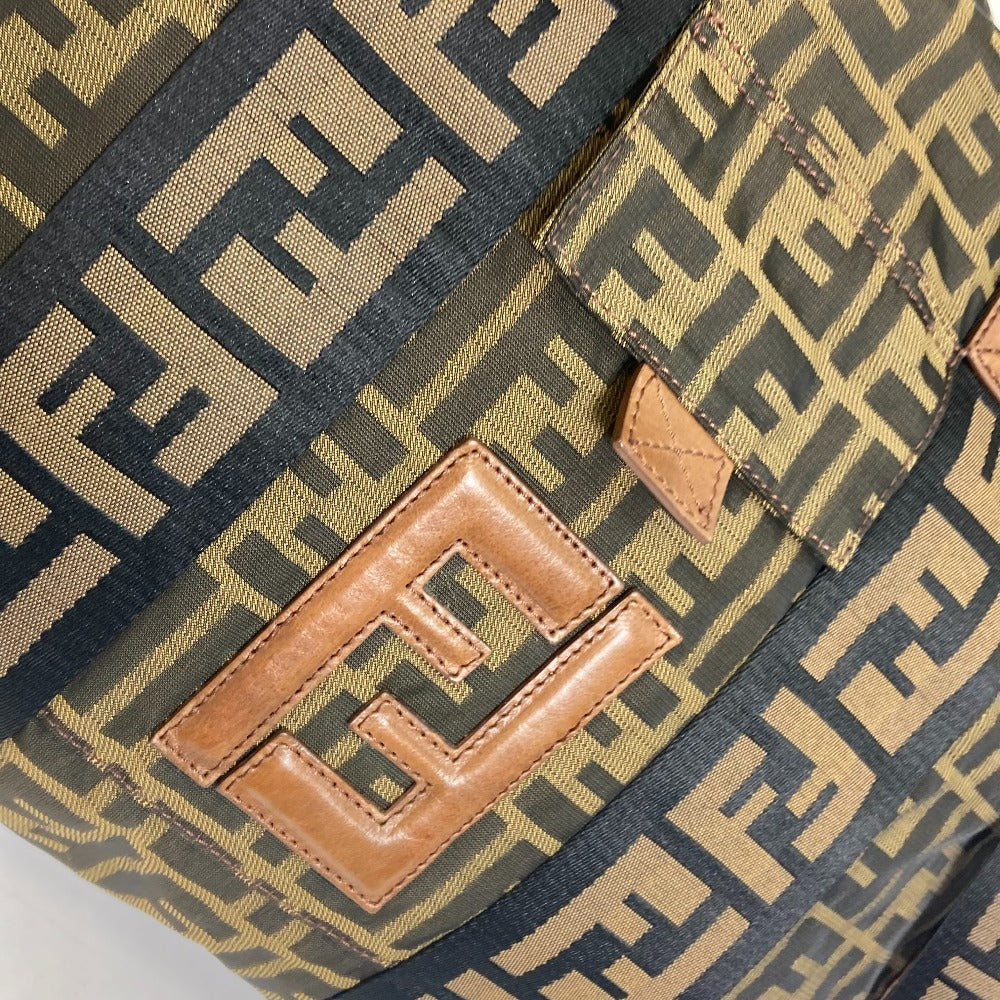 Fendi Tote Bag 7Va158 Leather / Canvas Brown Zucca Ff Pattern Handbag 2Way Bag Shoulder Bag Women