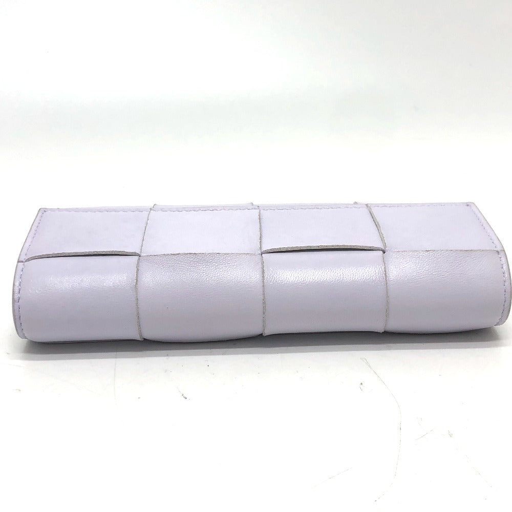 Bottegaveneta Long Wallet Purse 667433 Leather Purple Intrecciato Maxi Women