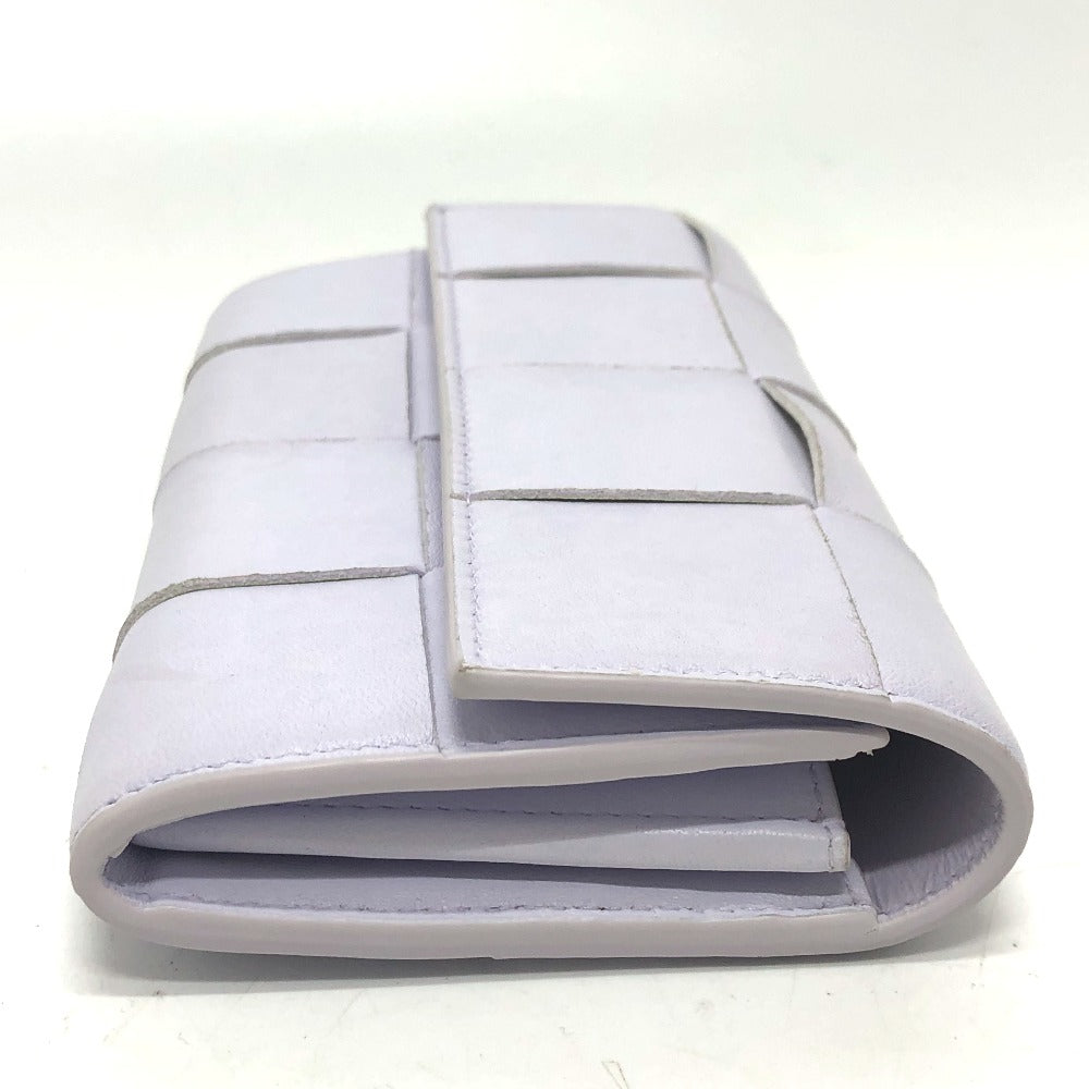 Bottegaveneta Long Wallet Purse 667433 Leather Purple Intrecciato Maxi Women