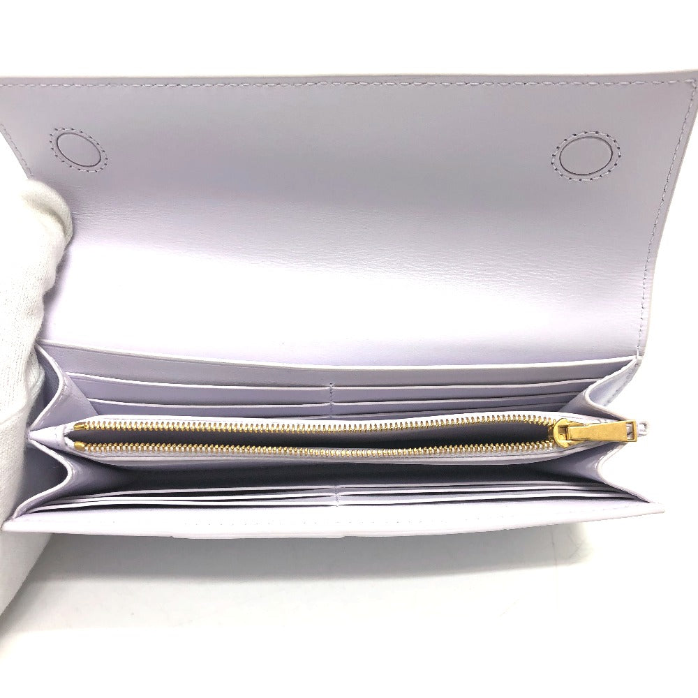 Bottegaveneta Long Wallet Purse 667433 Leather Purple Intrecciato Maxi Women