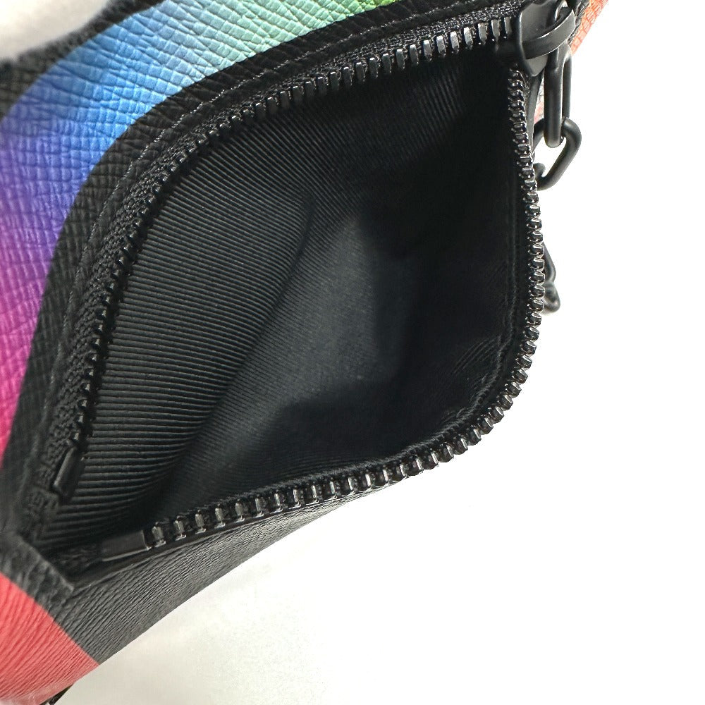 Louis Vuitton Shoulder Bag M30351 Taiga Leather Black Taiga Mini Soft Trunk Mens