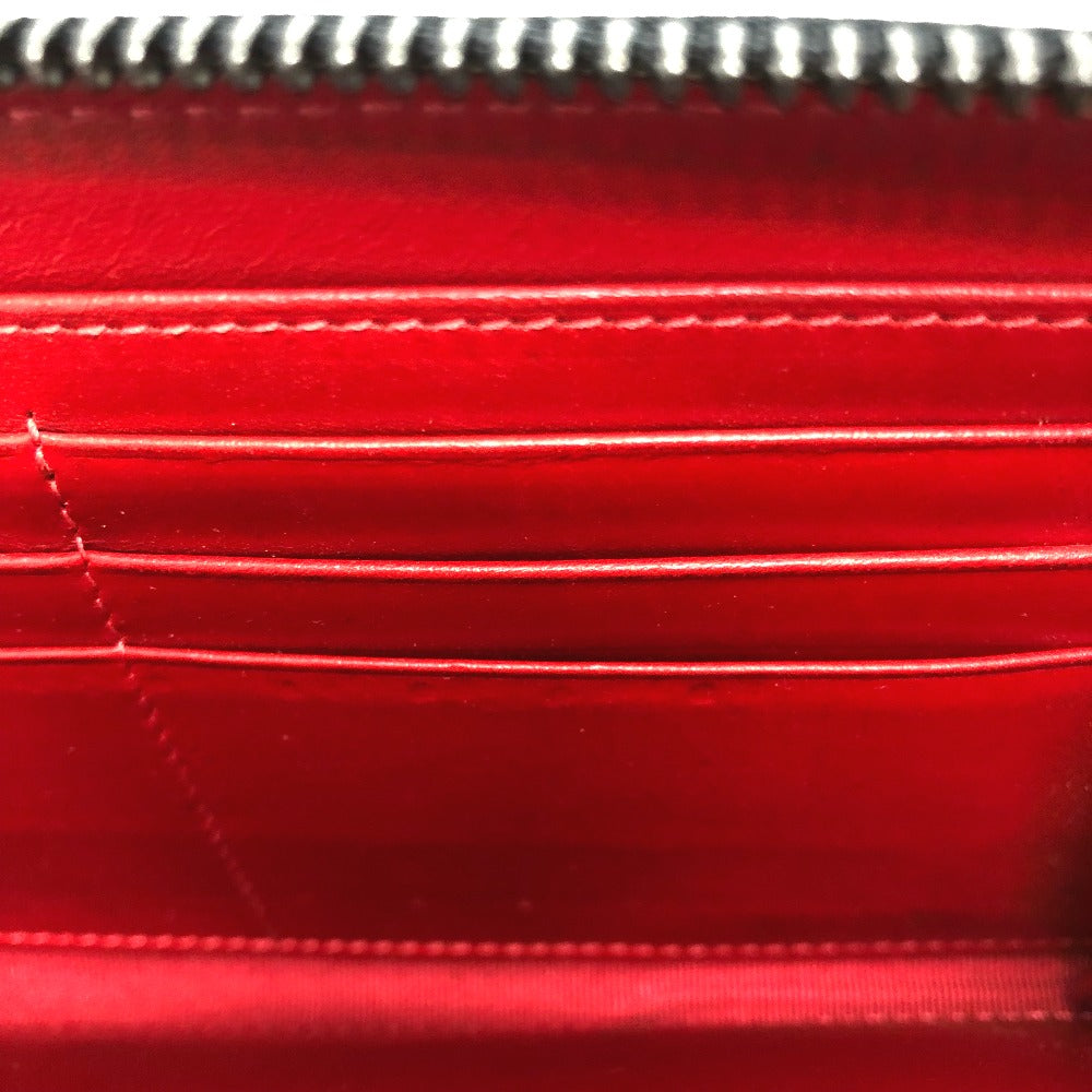 Christian Louboutin Long Wallet Purse Leather Black Panettone Spike Studs Mens