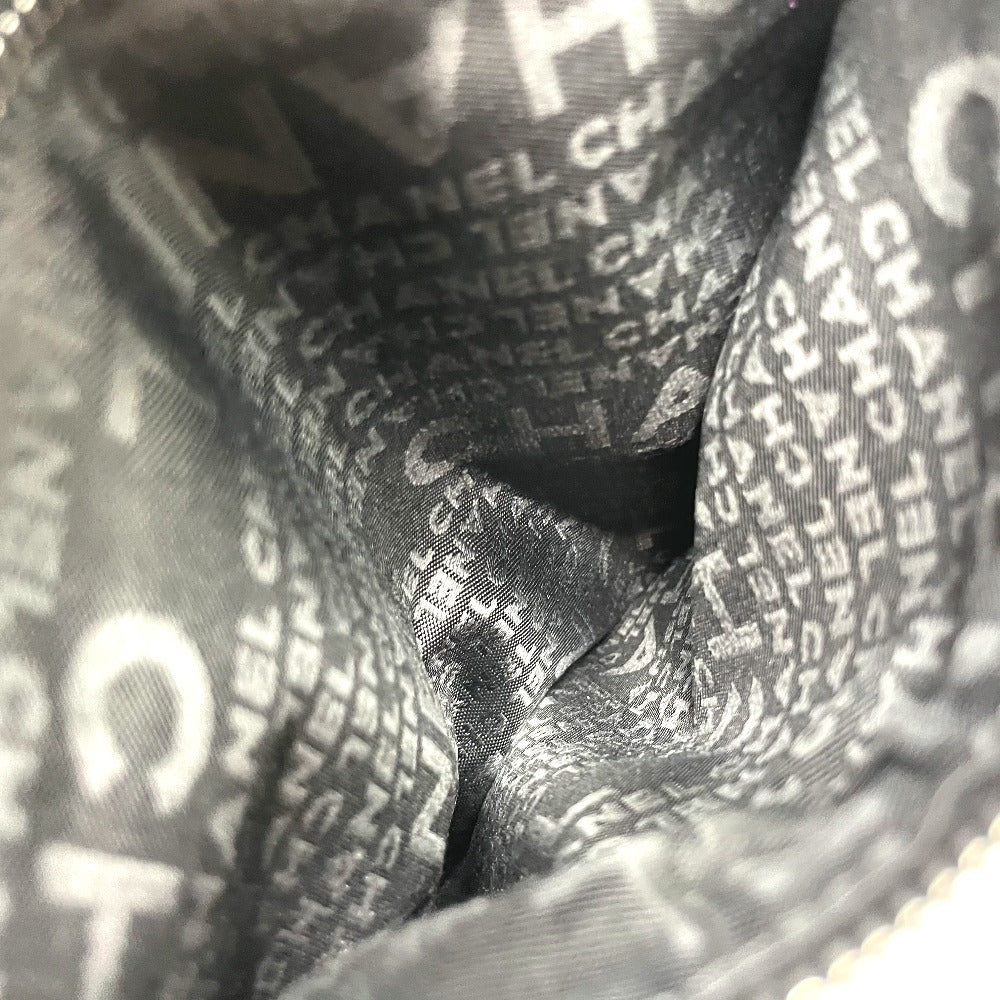 Chanel Shoulder Bag Tweed Gray Camelia Flap Women