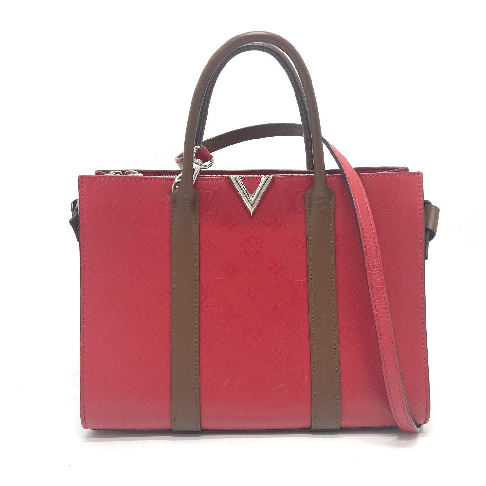 Louis Vuitton Tote Bag M42889 Leather Red Monogram Very Tote Mm Women