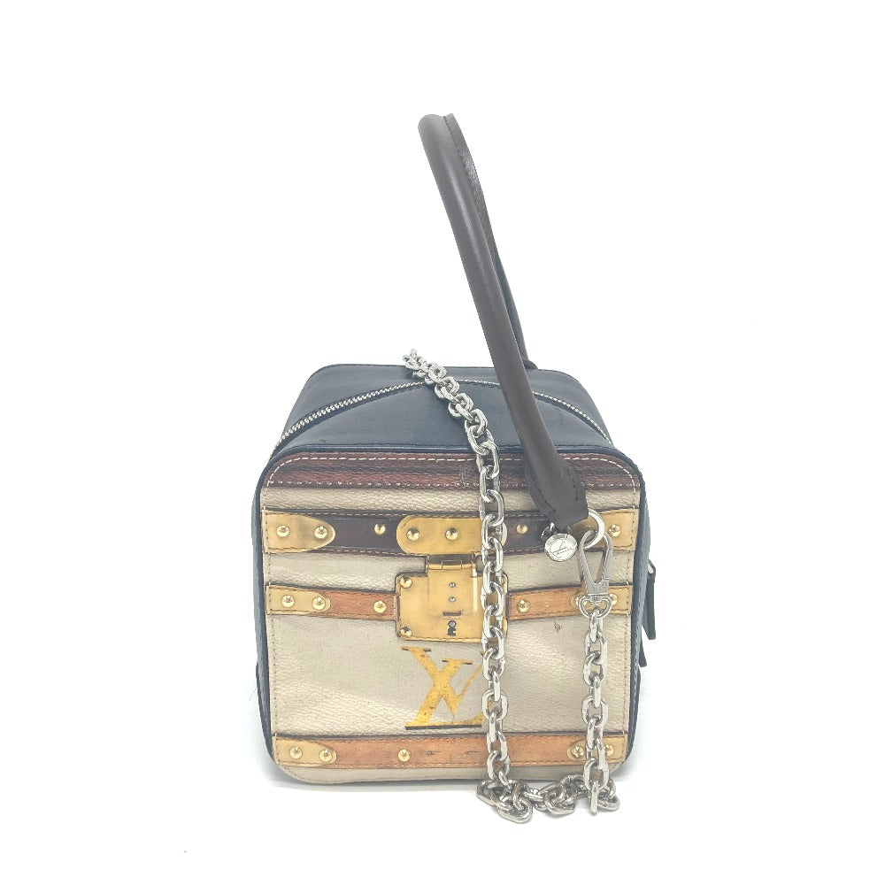 Louis Vuitton Handbag M52350 Leather Black / Beige Trompe L'Oeil Women
