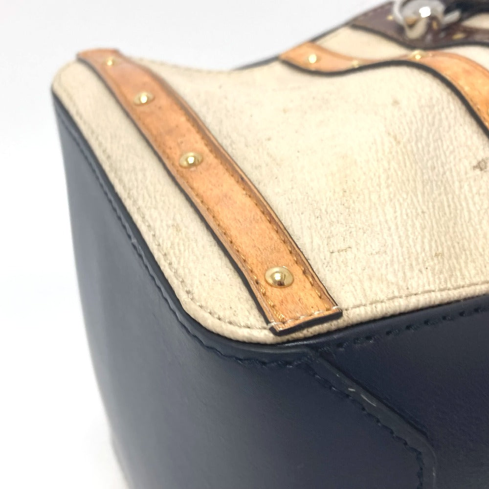 Louis Vuitton Handbag M52350 Leather Black / Beige Trompe L'Oeil Women