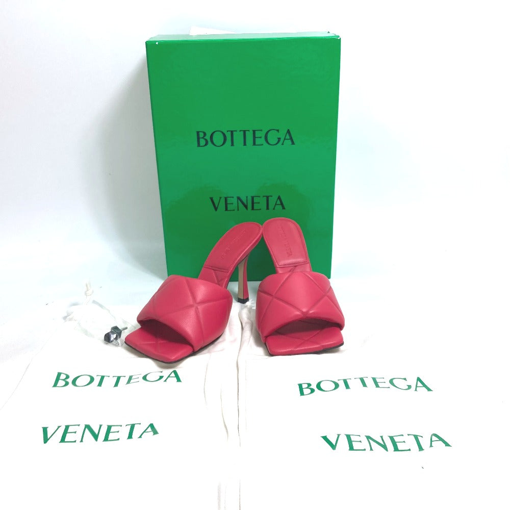 Bottegaveneta Sandals 639943 Leather Red Type Rubber Lido Mules Women 36.5