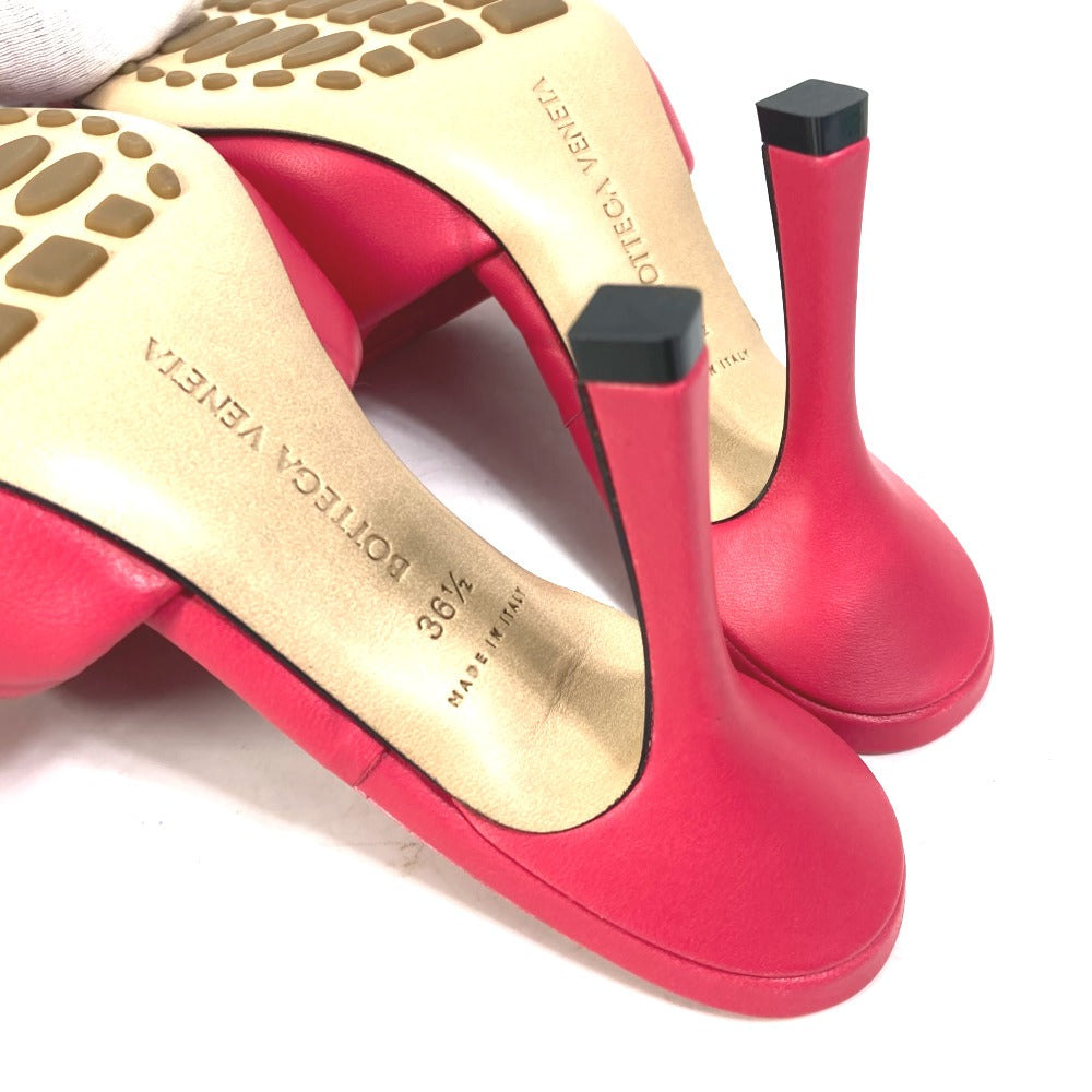 Bottegaveneta Sandals 639943 Leather Red Type Rubber Lido Mules Women 36.5
