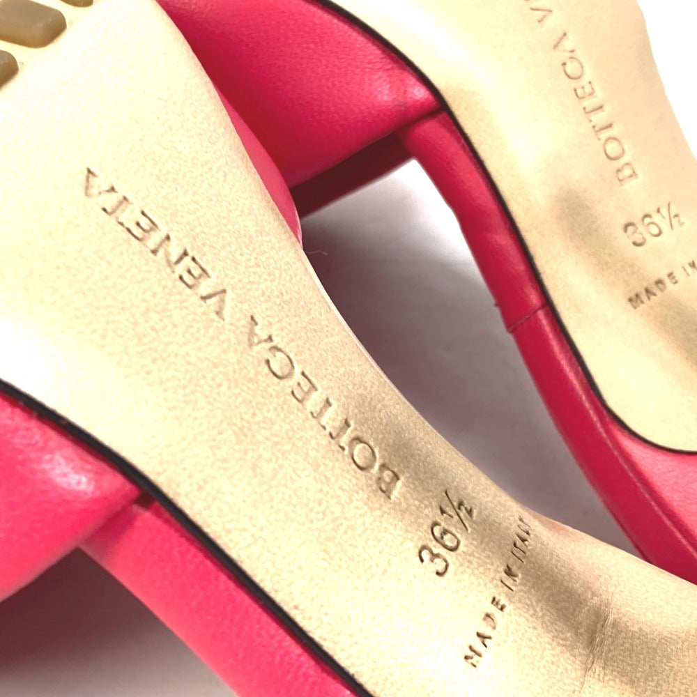 Bottegaveneta Sandals 639943 Leather Red Type Rubber Lido Mules Women 36.5