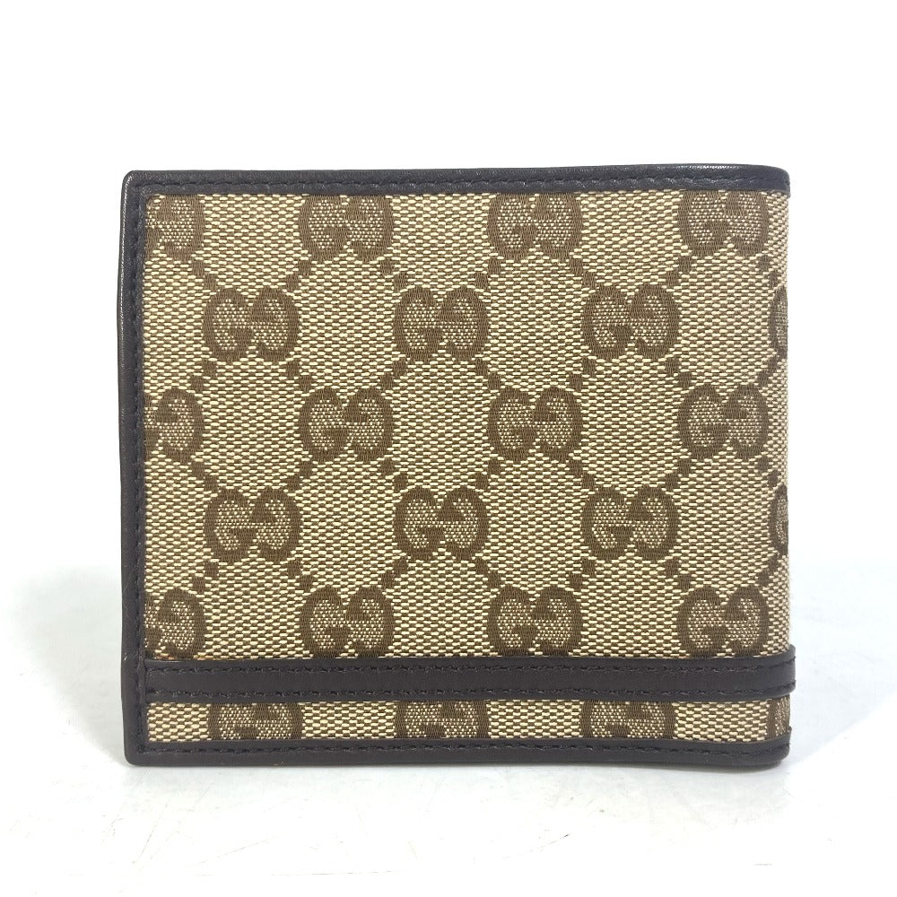 Gucci Folded Wallet 245773 Gg Canvas Beige Gg Horsebit Women