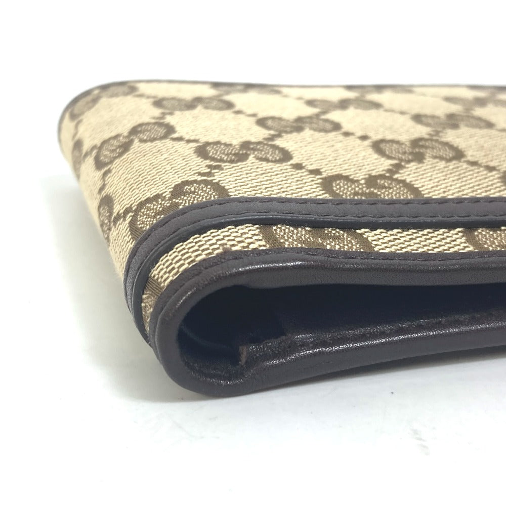 Gucci Folded Wallet 245773 Gg Canvas Beige Gg Horsebit Women