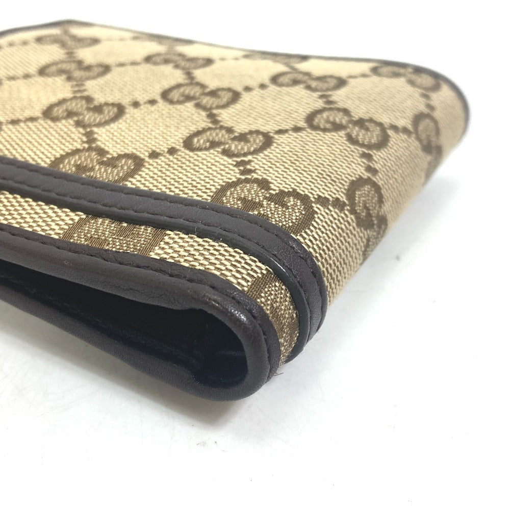 Gucci Folded Wallet 245773 Gg Canvas Beige Gg Horsebit Women