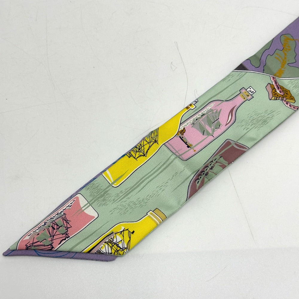 Hermes Scarf Silk Multicolor Bottle Ship Women