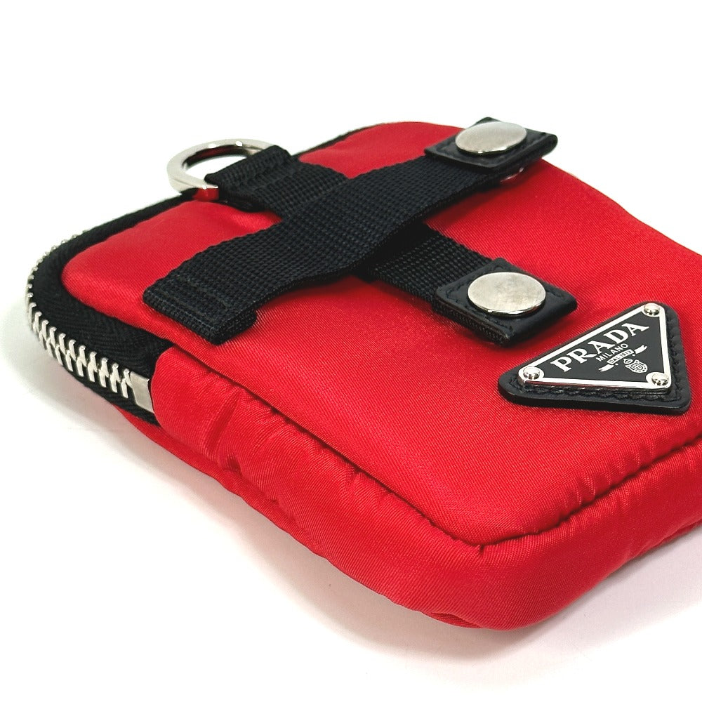 Prada Pouch 2Na026 Nylon Red Triangle Logo Plate Tessuto Soft Mens