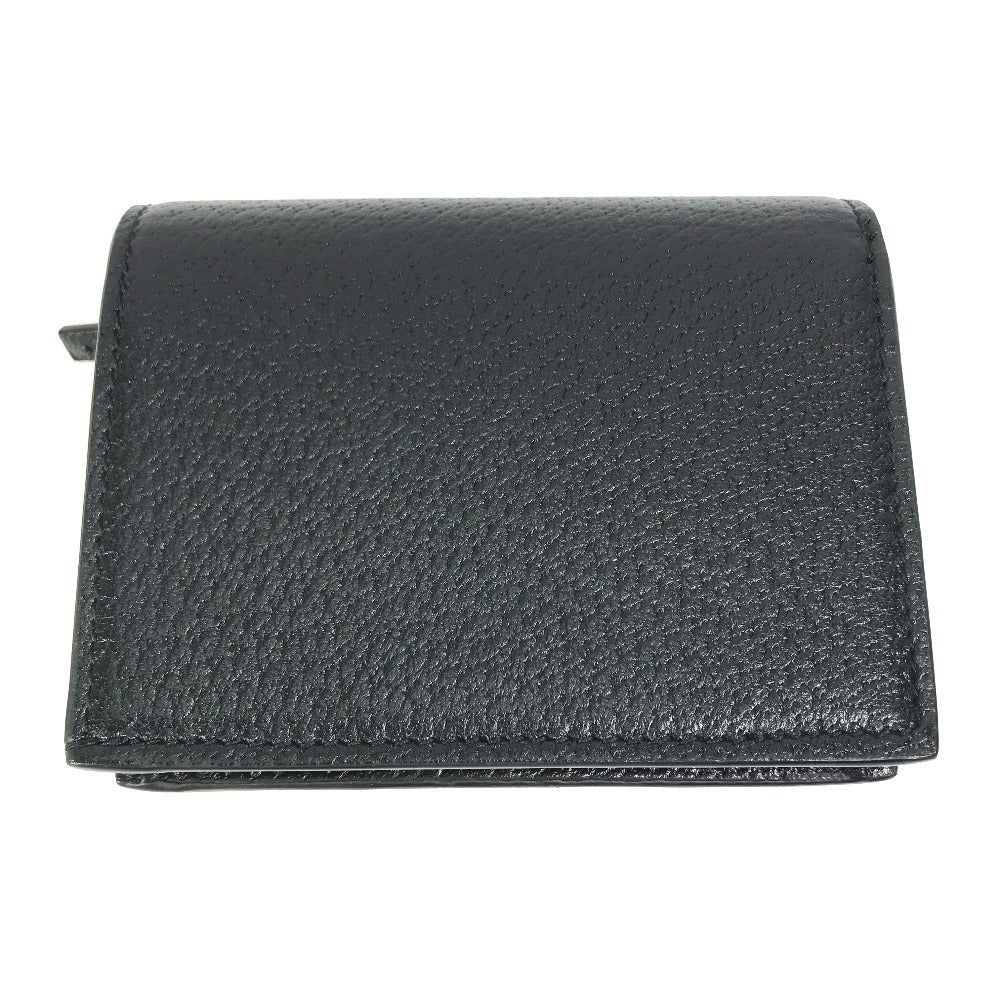 Gucci Folded Wallet 702248 Leather Black Logo Adidas Collaboration Shoulder Wallet Women