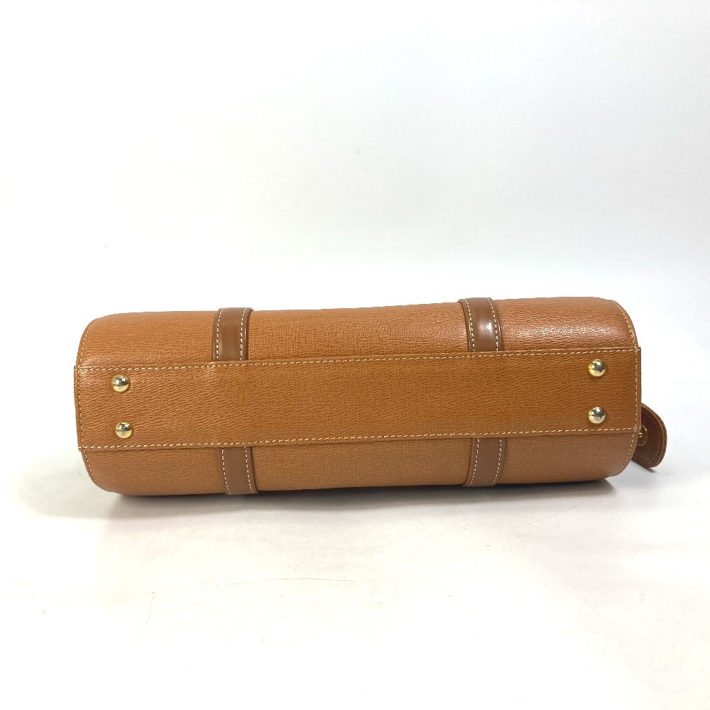 Burberry Handbag Leather Brown Logo Inner Check Women