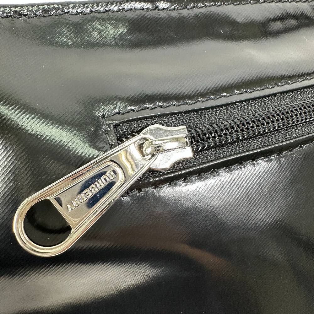 Burberry Sling Bag 8028160 Enamel Enamel Leather Black Logo Brummell Horse Ferry Hosefey Mens
