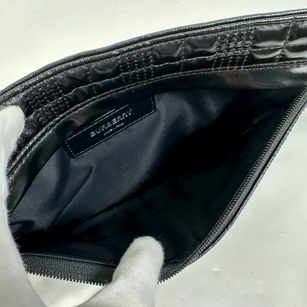 Burberry Sling Bag 8028160 Enamel Enamel Leather Black Logo Brummell Horse Ferry Hosefey Mens