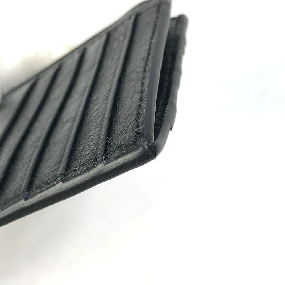 Balenciaga Coin Case 721896 Leather Black Logo Card Holder Fragment Case Mens