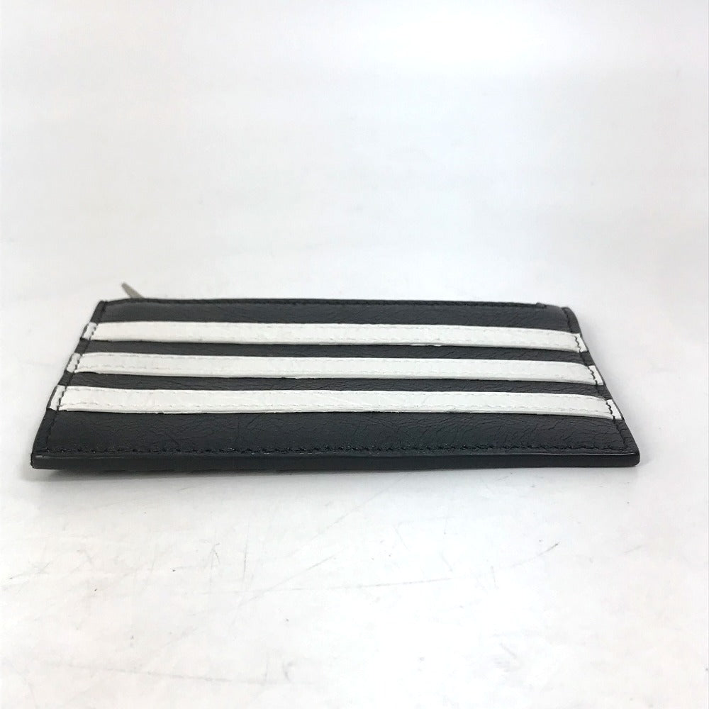 Balenciaga Coin Case 721896 Leather Black Logo Card Holder Fragment Case Mens