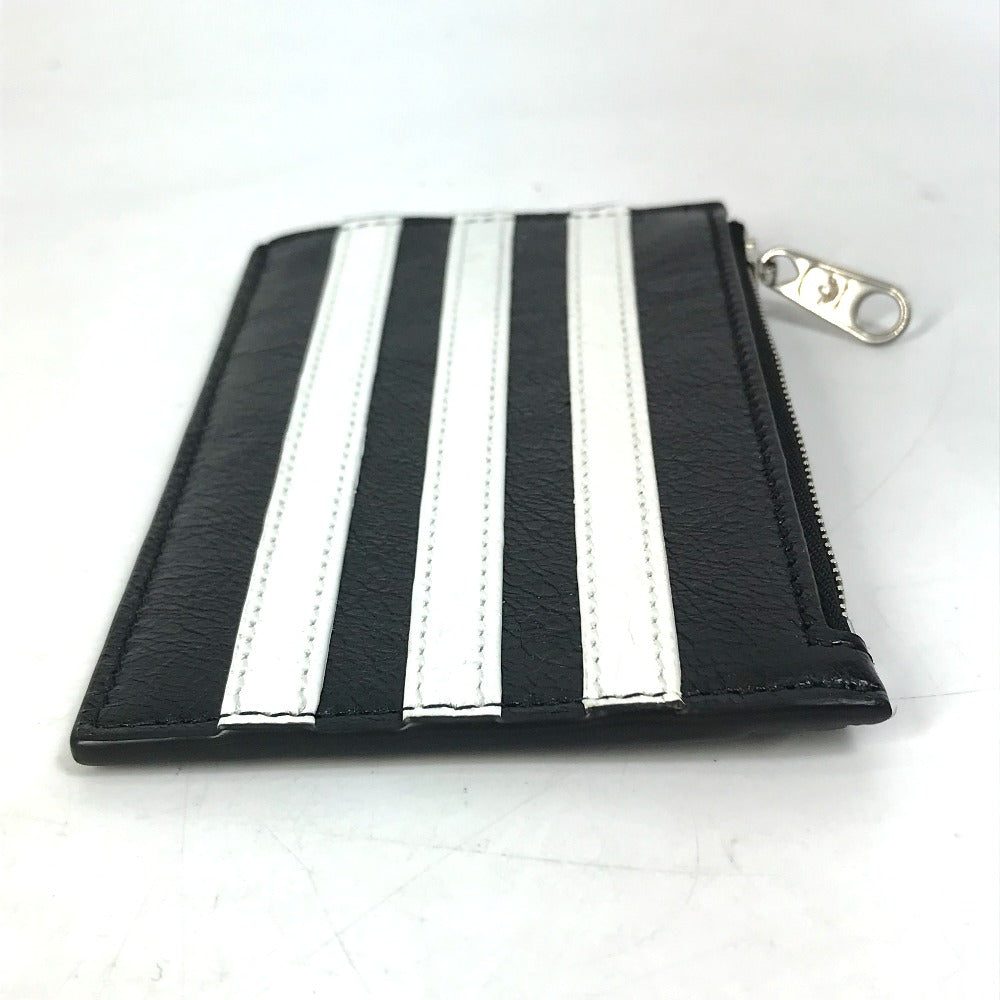 Balenciaga Coin Case 721896 Leather Black Logo Card Holder Fragment Case Mens