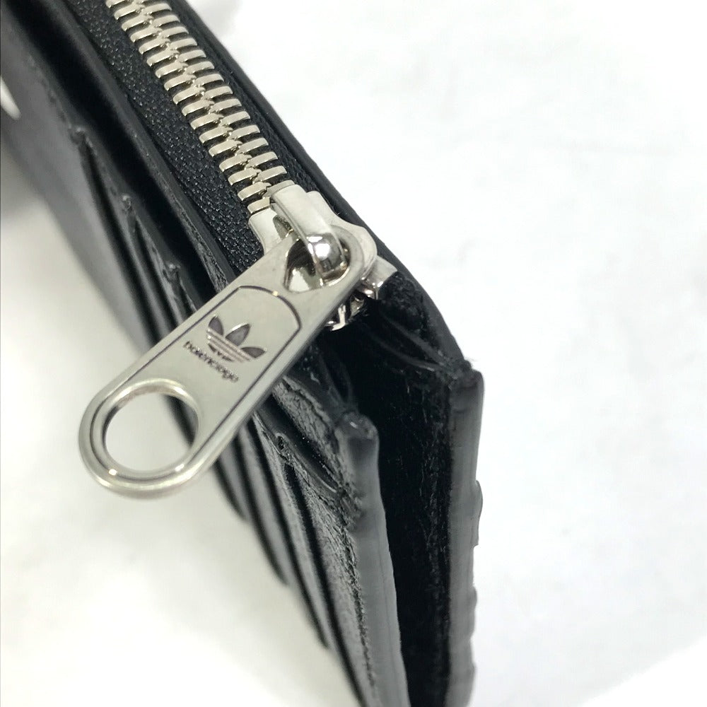 Balenciaga Coin Case 721896 Leather Black Logo Card Holder Fragment Case Mens