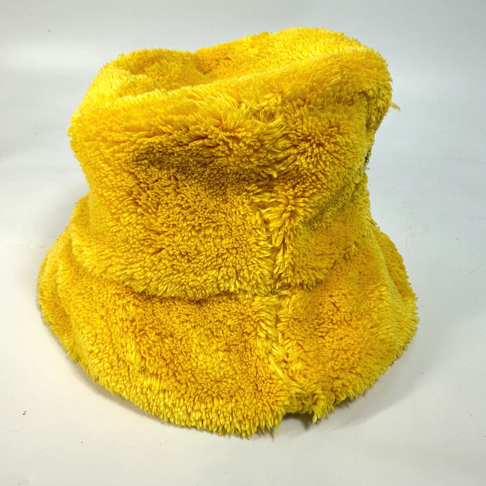 Prada Hat 1Hc137 Cotton Yellow Terry Cloth Logo Unisex(Unisex) M/58Cm