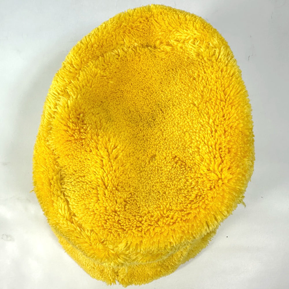 Prada Hat 1Hc137 Cotton Yellow Terry Cloth Logo Unisex(Unisex) M/58Cm