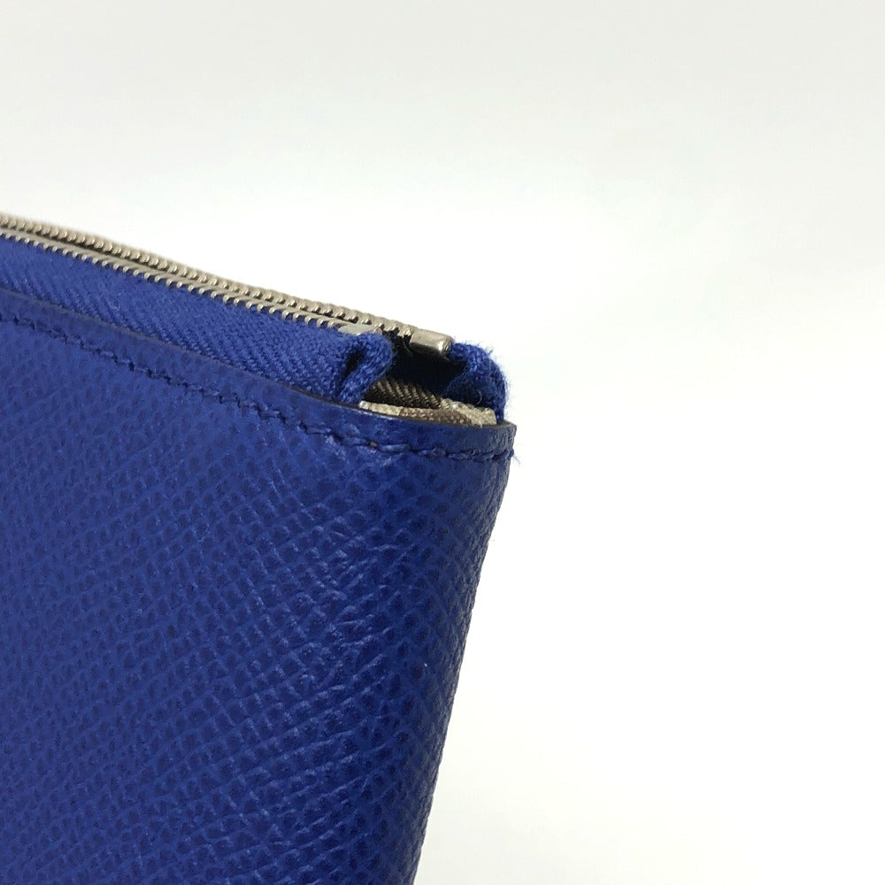 Hermes Long Wallet Purse Epsom Blue Type Azap Long Silk In Women