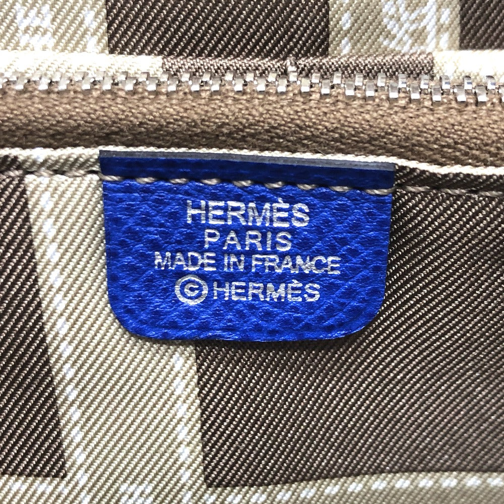 Hermes Long Wallet Purse Epsom Blue Type Azap Long Silk In Women